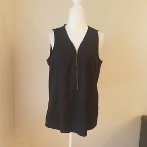 Banana Republic zip front sleeveless top